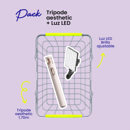Trípode Aesthetic + Luz Led Kuzler