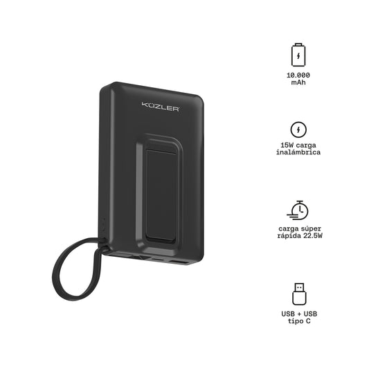 Powerbank 10,000 mAh carga inalámbrica VOLTX