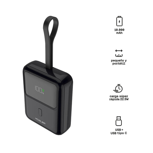 MINI POWERBANK DE 10,000MAH 22.5W ZENTIQ-101