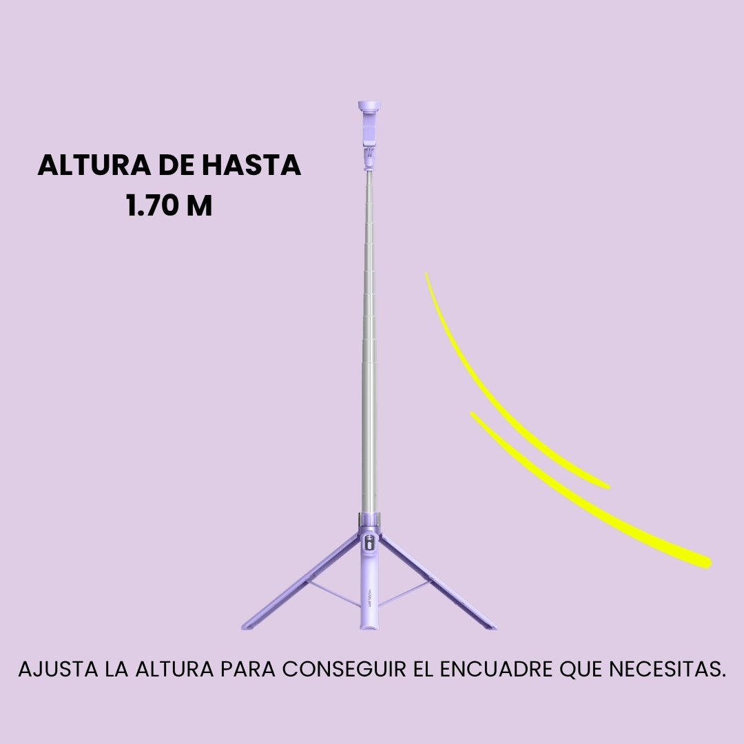 Pack Experto: Trípode Iconic, Luz led, Micrófono Dual Profesional y Pantalla Mirror