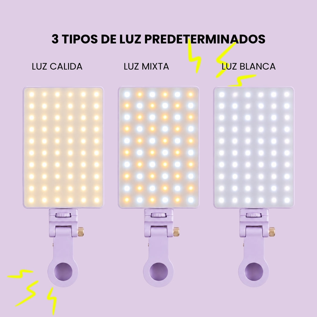 Pack Experto: Trípode Iconic, Luz led, Micrófono Dual Profesional y Pantalla Mirror