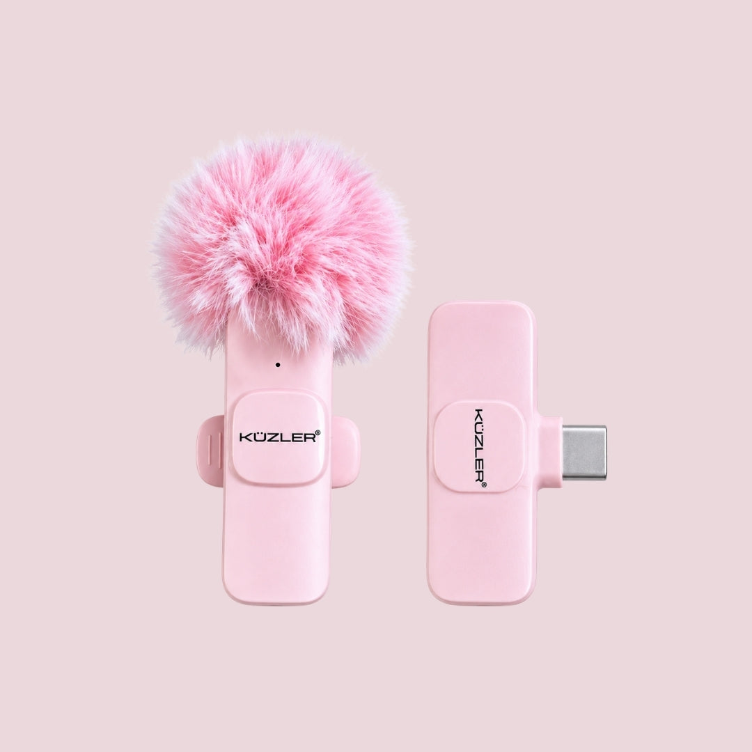 Trípode Aesthetic + Luz Led Rosada + Micrófono Rosado + Pantalla Selfie