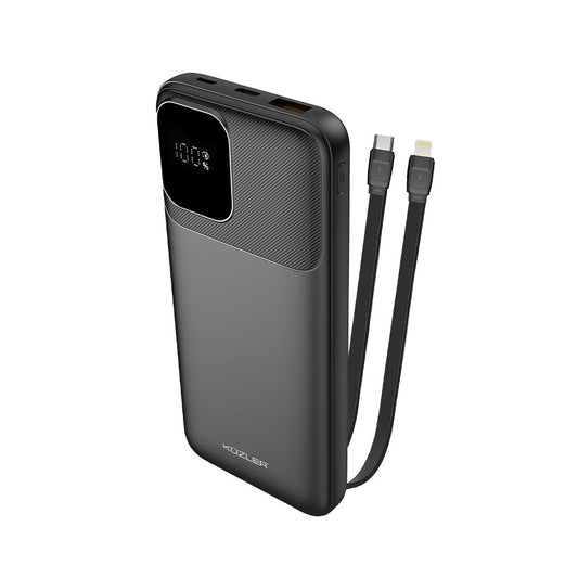 Powerbank Slim 10,000 mah carga super rápida 22,5W cables incorporados