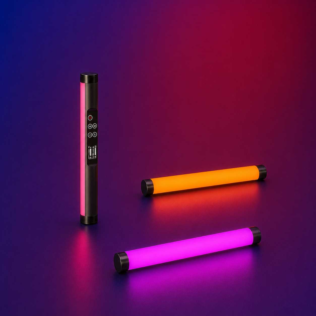 Pack Iluminación 1: Barra de Luz Led RGB + panel de luz led negro