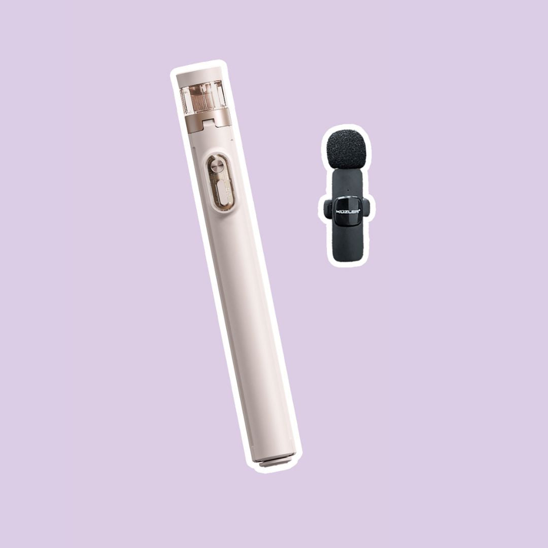 Trípode Aesthetic + Micrófono Negro