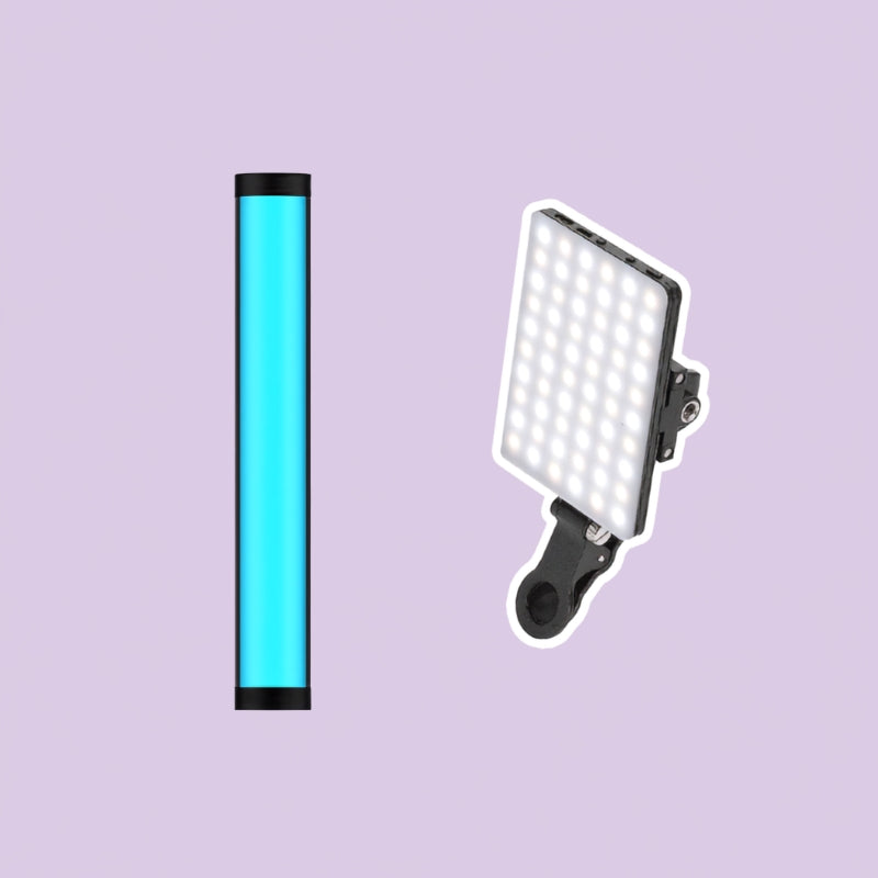 Pack Iluminación 1: Barra de Luz Led RGB + panel de luz led negro