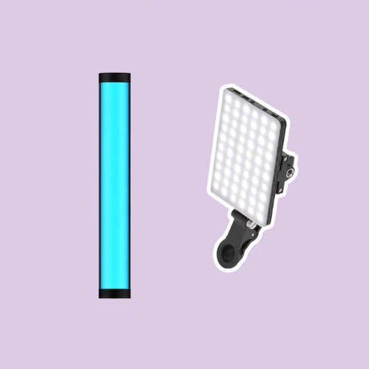 Pack Iluminación 1: Barra de Luz Led RGB + panel de luz led negro
