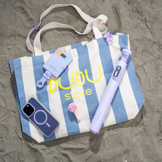 Trípode Iconic Lila + Luz Led Lila + Micrófono Rosado