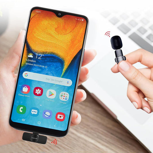 Micrófono Inalámbrico Tipo C para celular con Adaptador para Iphone