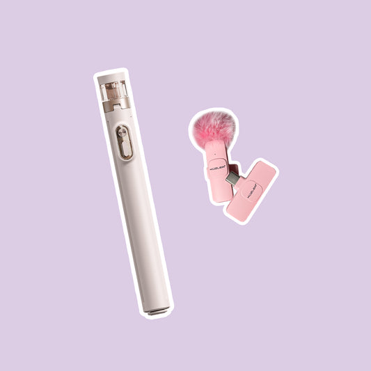 Pack Aesthetic: Trípode Aesthetic + Micrófono Rosado